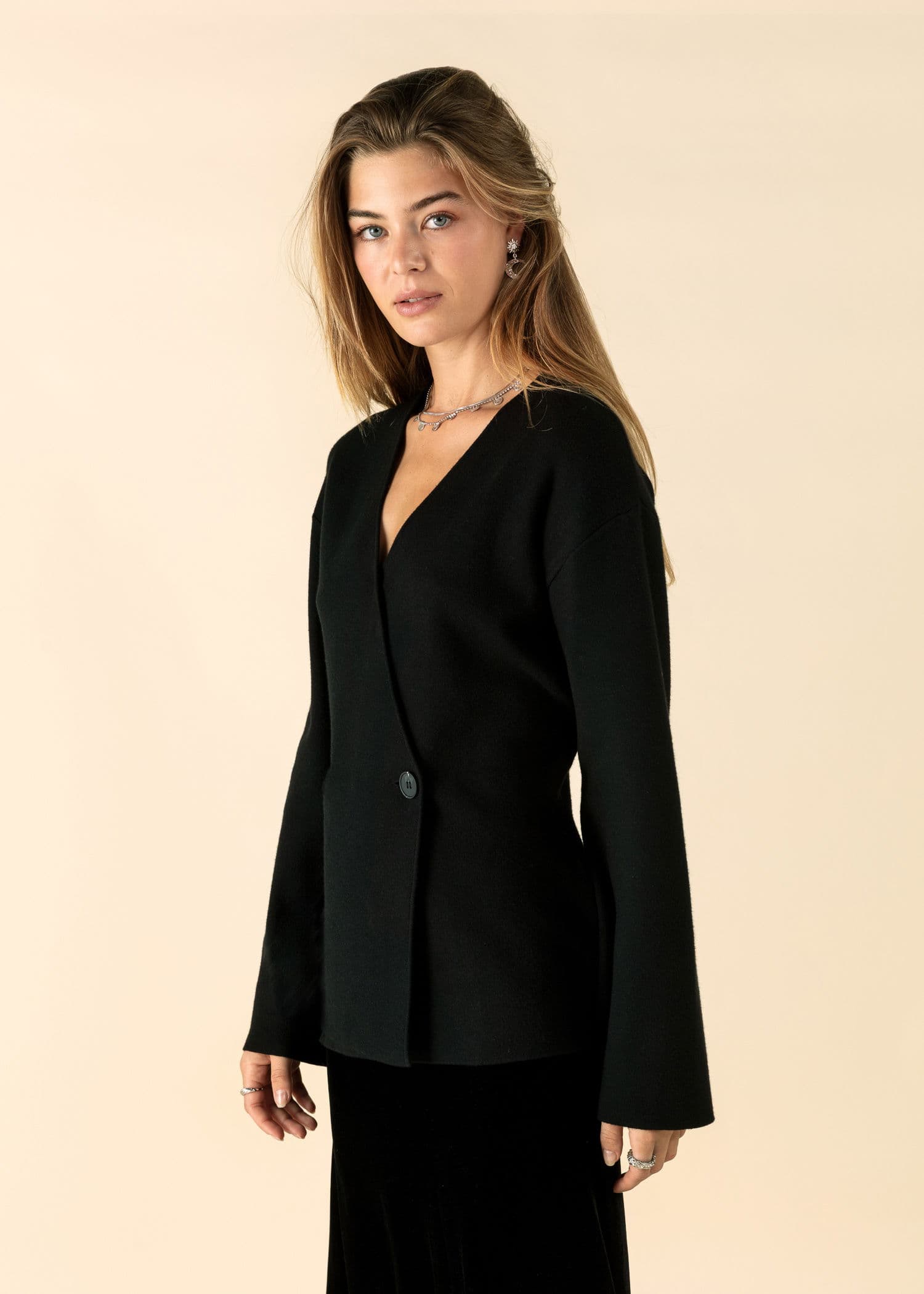 SIA Milanostickad blazer - Svart 5 - Indiska