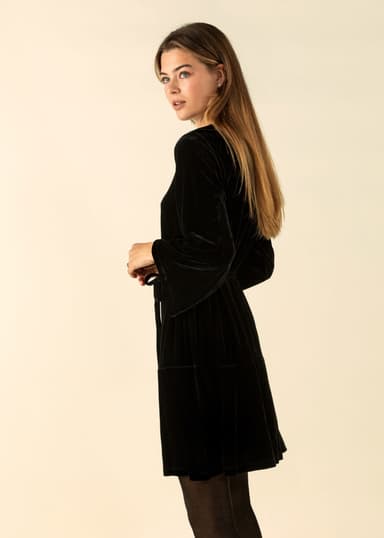 CINDY Sort kort jersey kjole - Svart 3 - Indiska