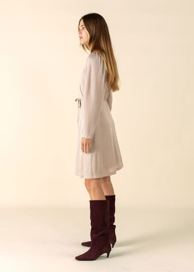 SENJA Glitrende omslagskjole - Gull 3 - Indiska