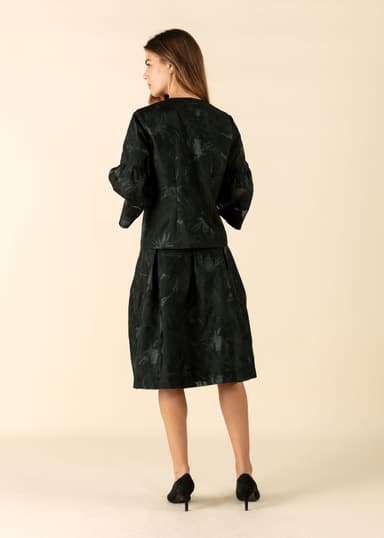 CANDICE Glittrig jacquardkjol - Svart 4 - Indiska