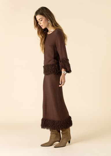 ALMA Neuleyläosa - Ruskea 2 - Indiska