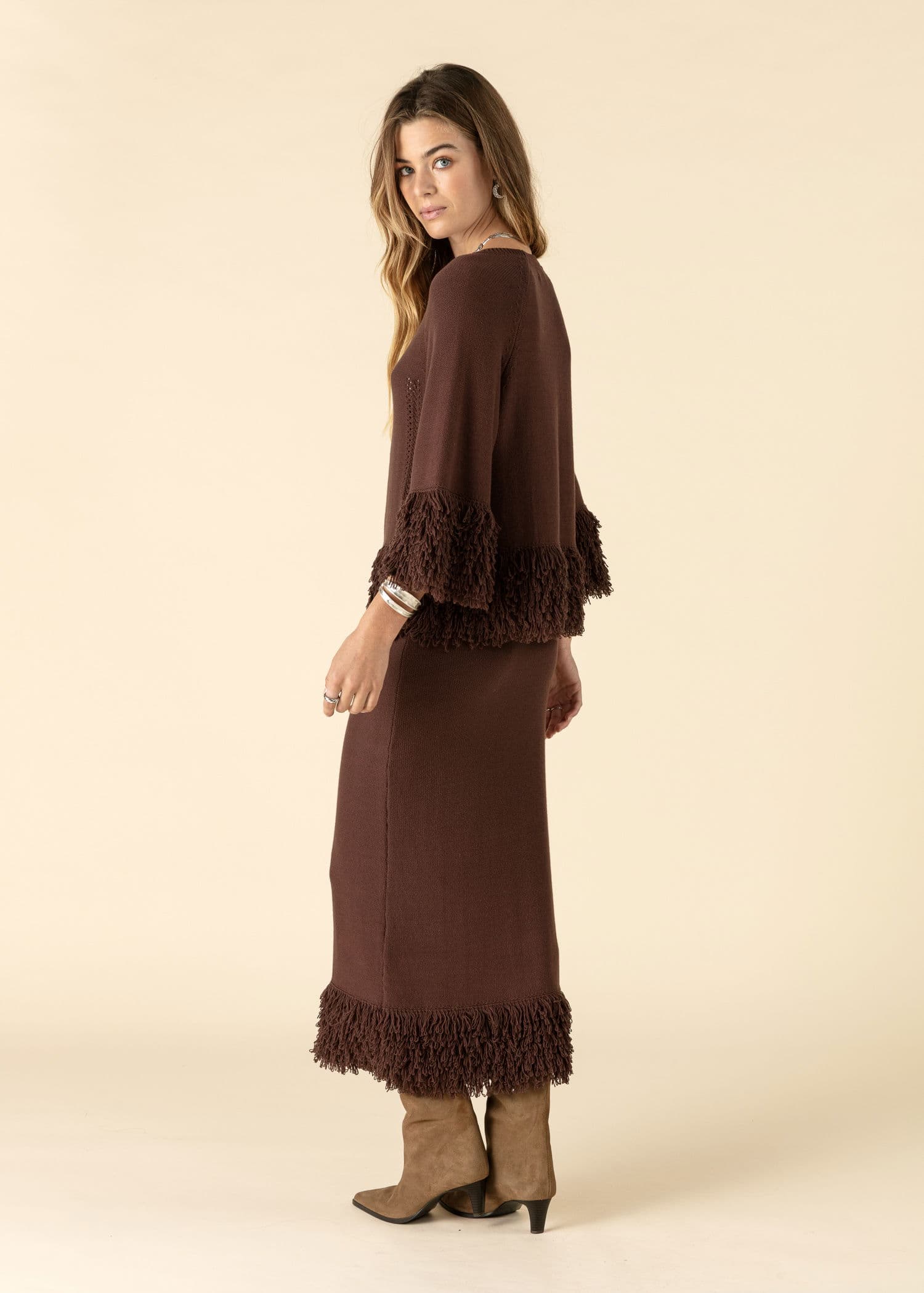 ALMA Neuleyläosa - Ruskea 4 - Indiska