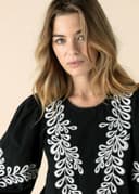 OPHELIA BLOUSE  - Black