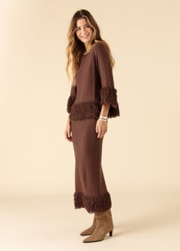 ALMA SKIRT - BROWN