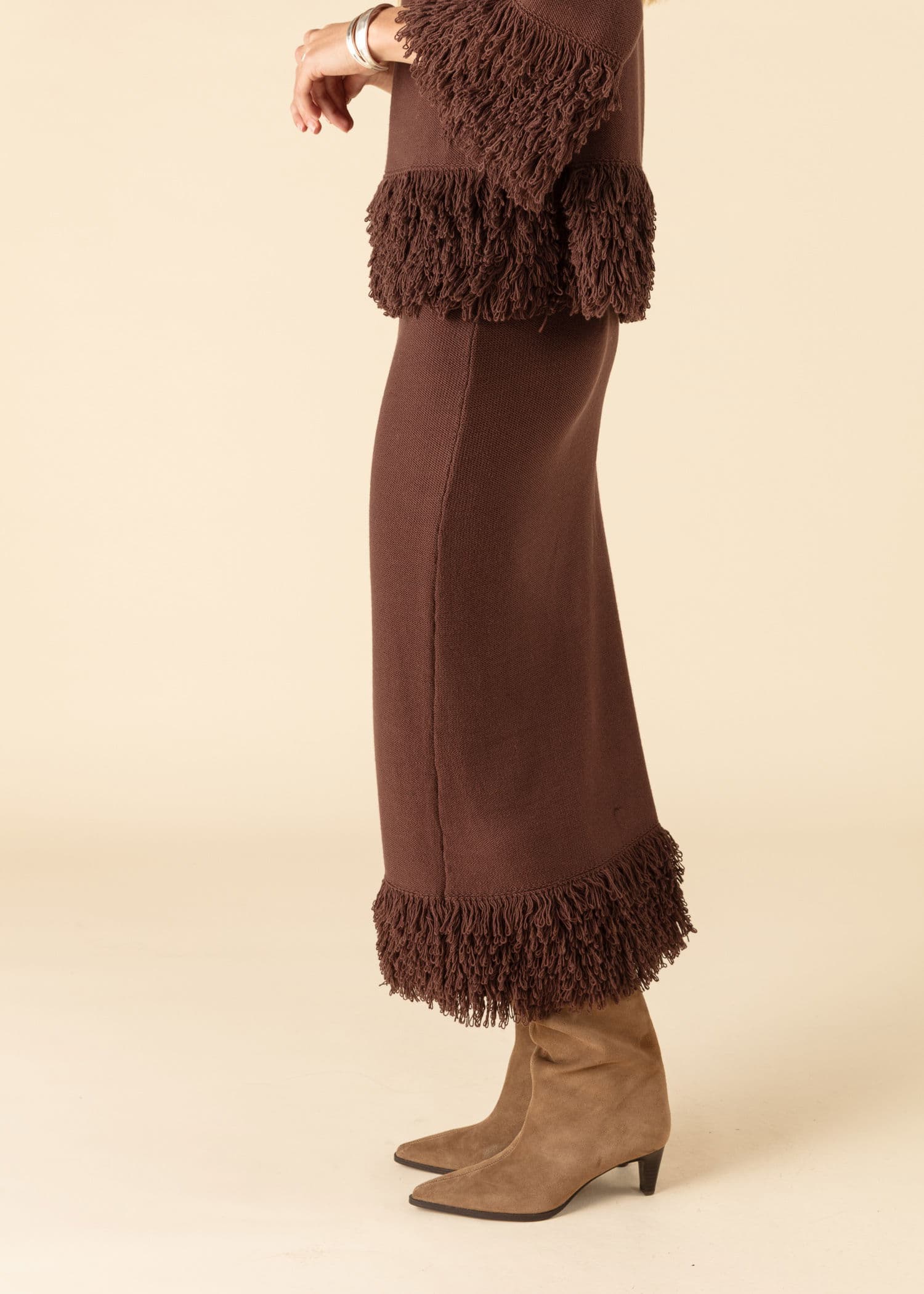 ALMA Hapsullinen neulehame - Ruskea 3 - Indiska