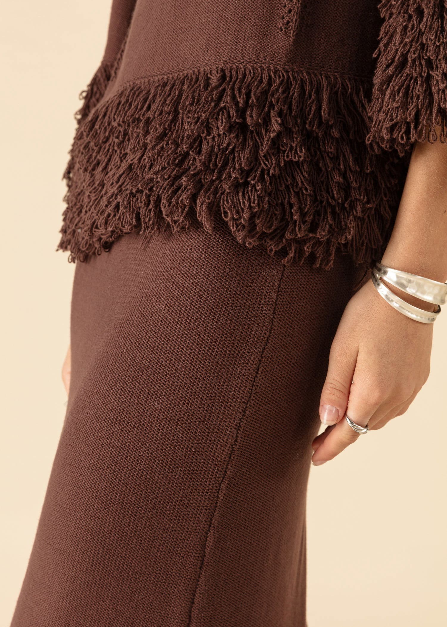 ALMA Hapsullinen neulehame - Ruskea 4 - Indiska