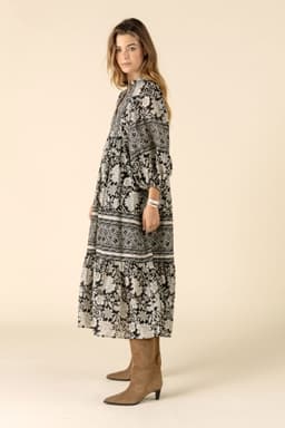 CORNELIA DRESS - BLACK AOP