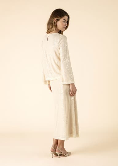 JEMAINA Paljettihame - Valkoinen 4 - Indiska