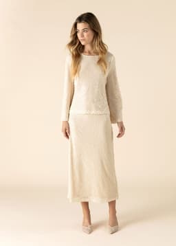 JEMAINA SEQUIN TOP - WHITE