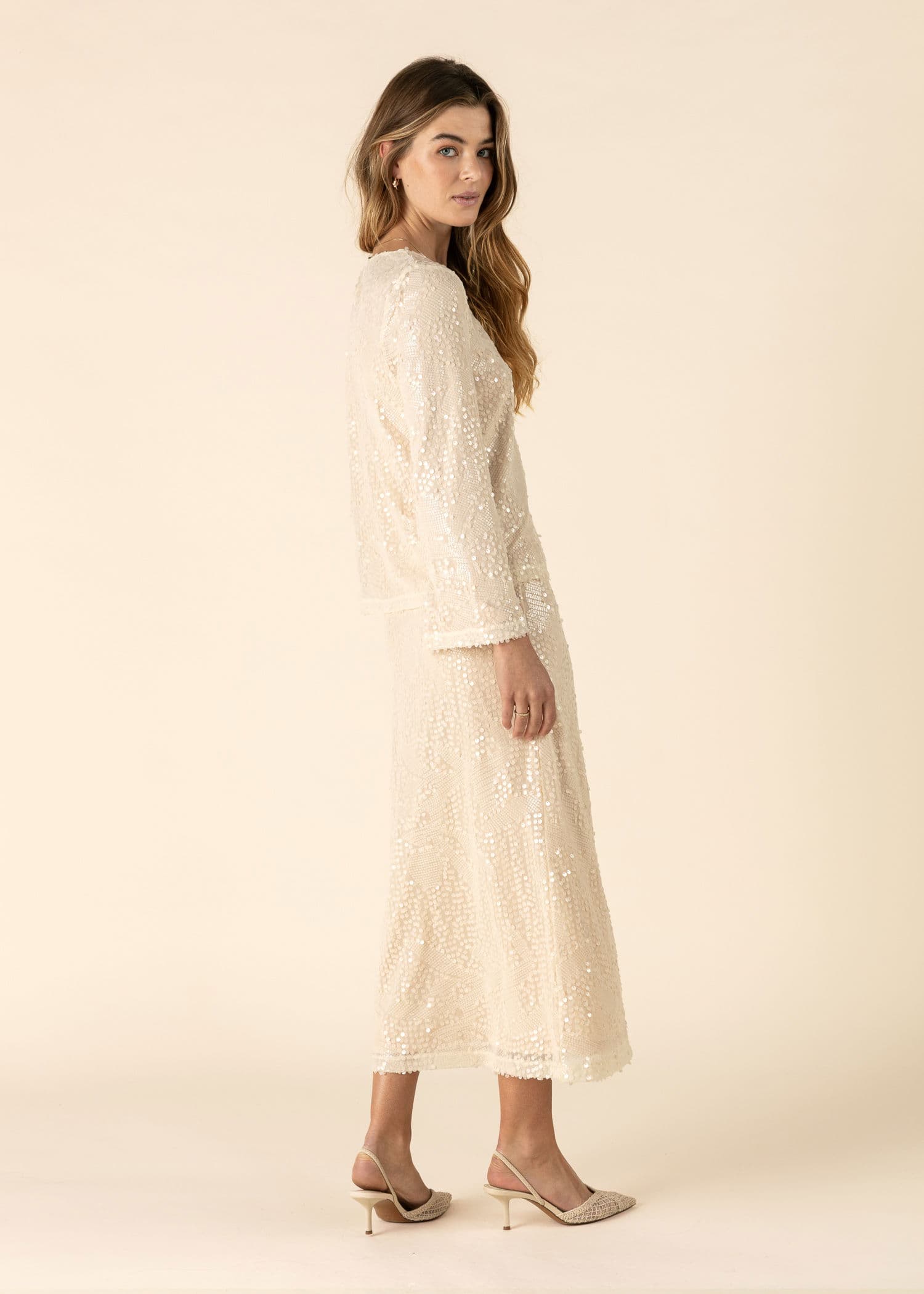 JEMAINA Paljettipusero - Valkoinen 3 - Indiska