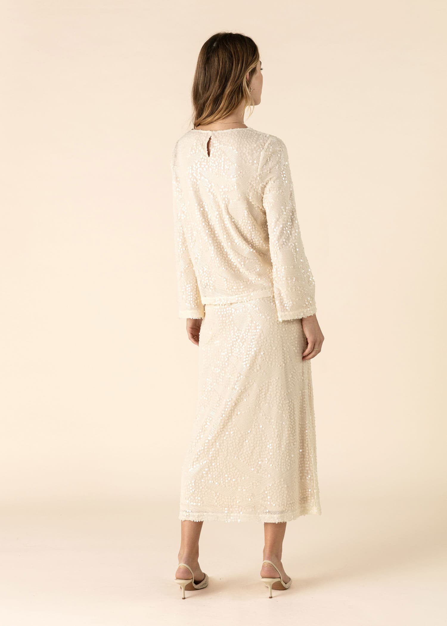 JEMAINA Paljettipusero - Valkoinen 4 - Indiska