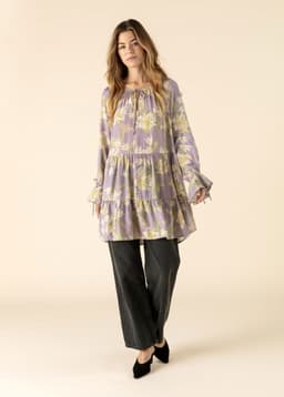 DELILAH TUNIC - Lilac AOP
