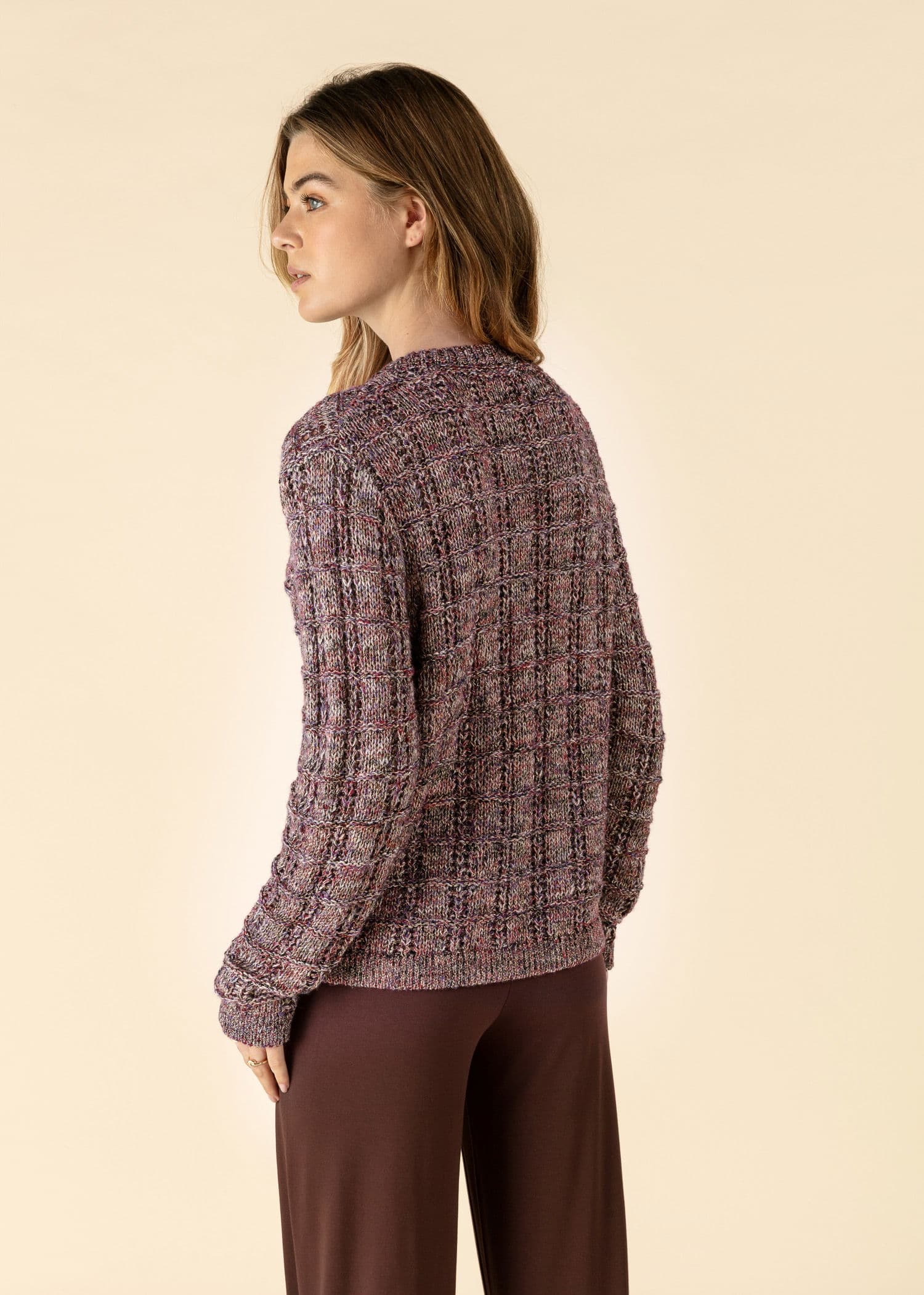 ZELDA Stickad cardigan - Lila 4 - Indiska