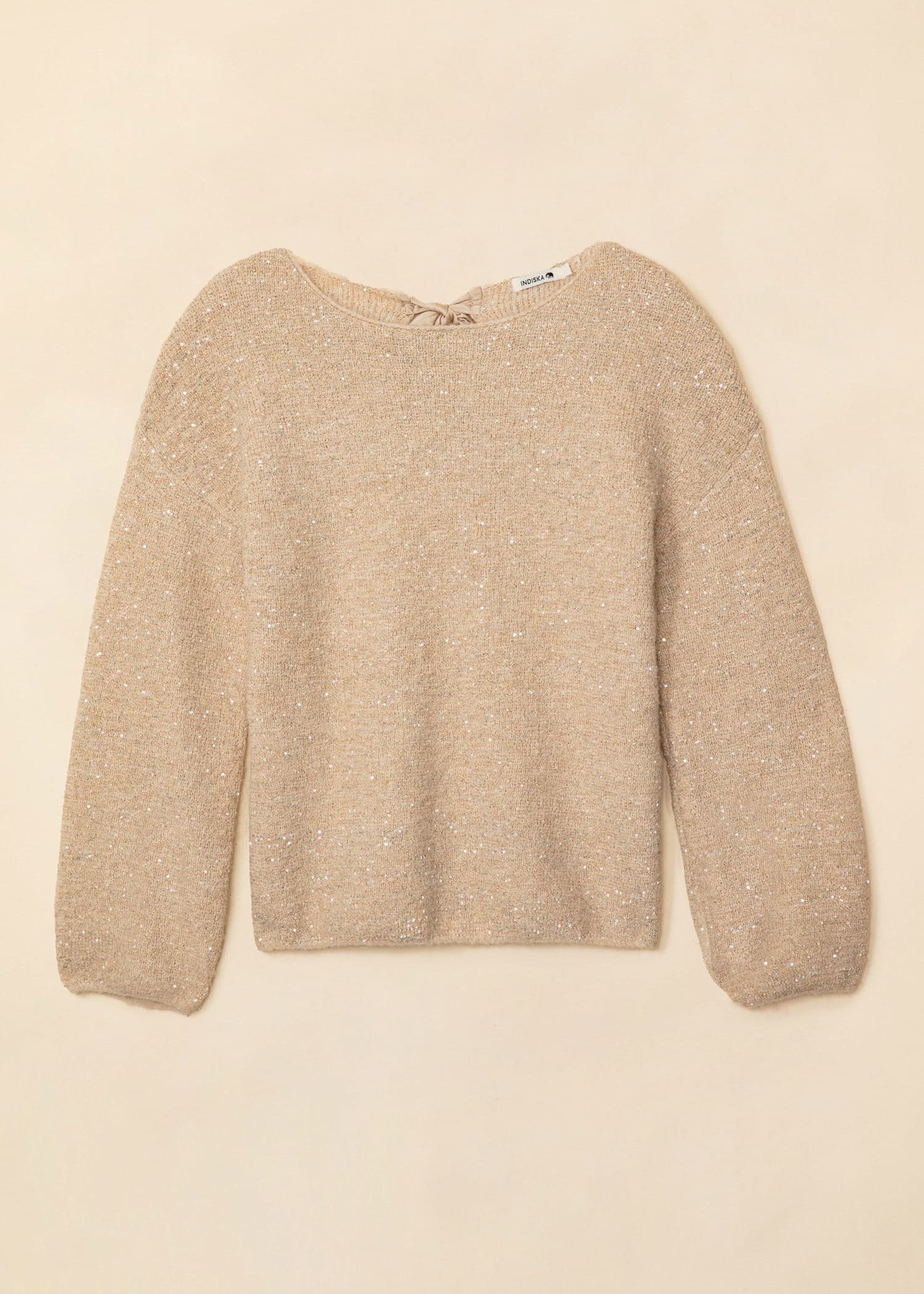 ROMINA Glittrig tröja med rosett - Vit 4 - Indiska