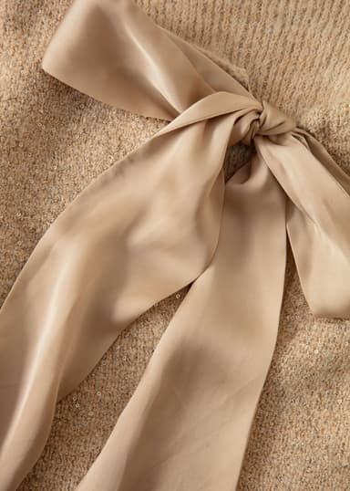 ROMINA Glittrig tröja med rosett - Vit 5 - Indiska