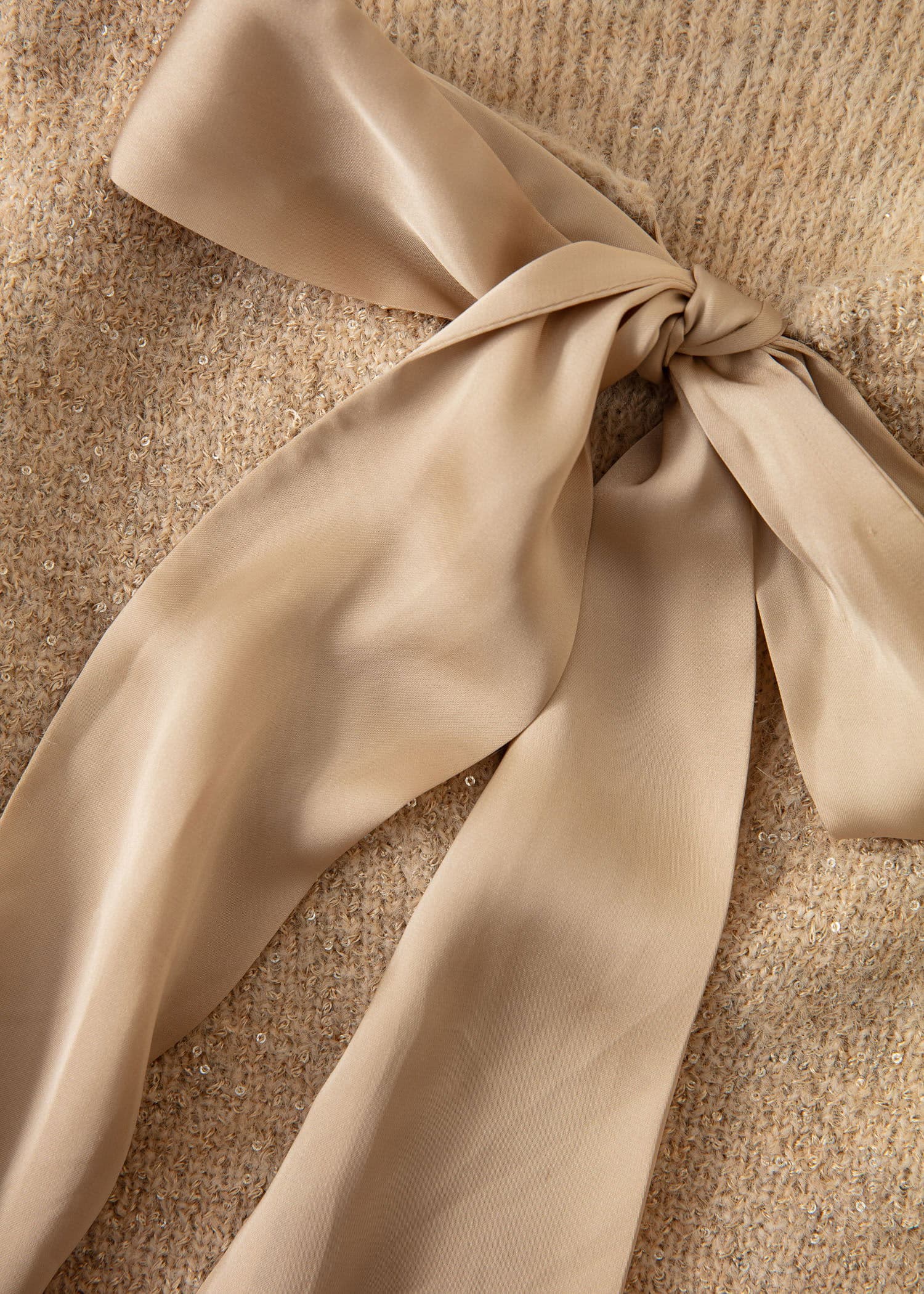 ROMINA Glittrig tröja med rosett - Vit 5 - Indiska