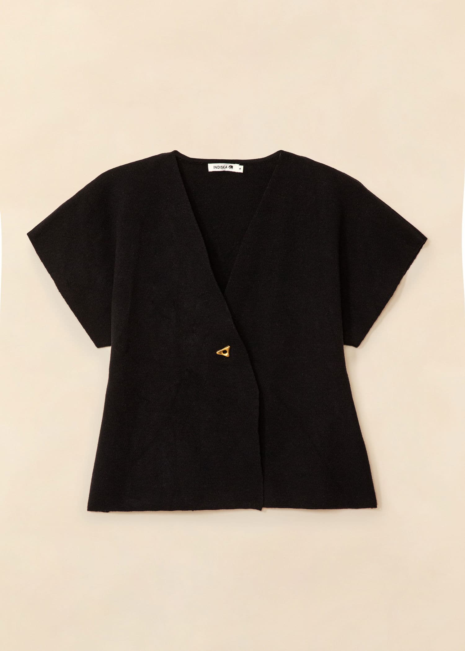 VENDELA Svart finstickad tröja - Svart 6 - Indiska