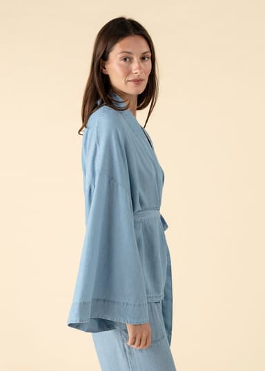 TARA Tencel-kimono - Sininen 2 - Indiska