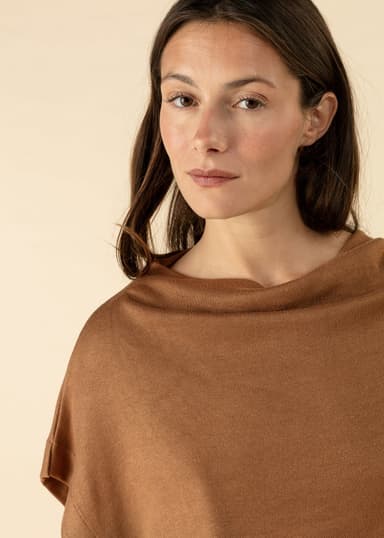 SOFIA Strikket topp - Brun 1 - Indiska