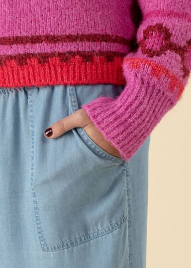 KIENNA Blå tencel-bukser - Blå 3 - Indiska