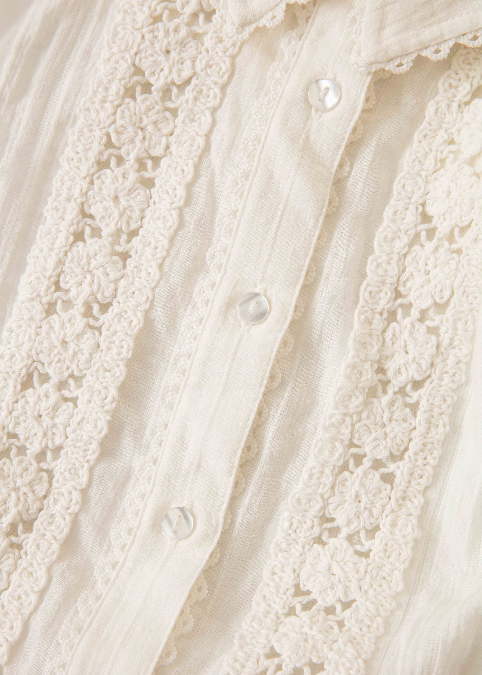 EVANGELINA Pusero pitsikoristeilla - Valkoinen 2 - Indiska