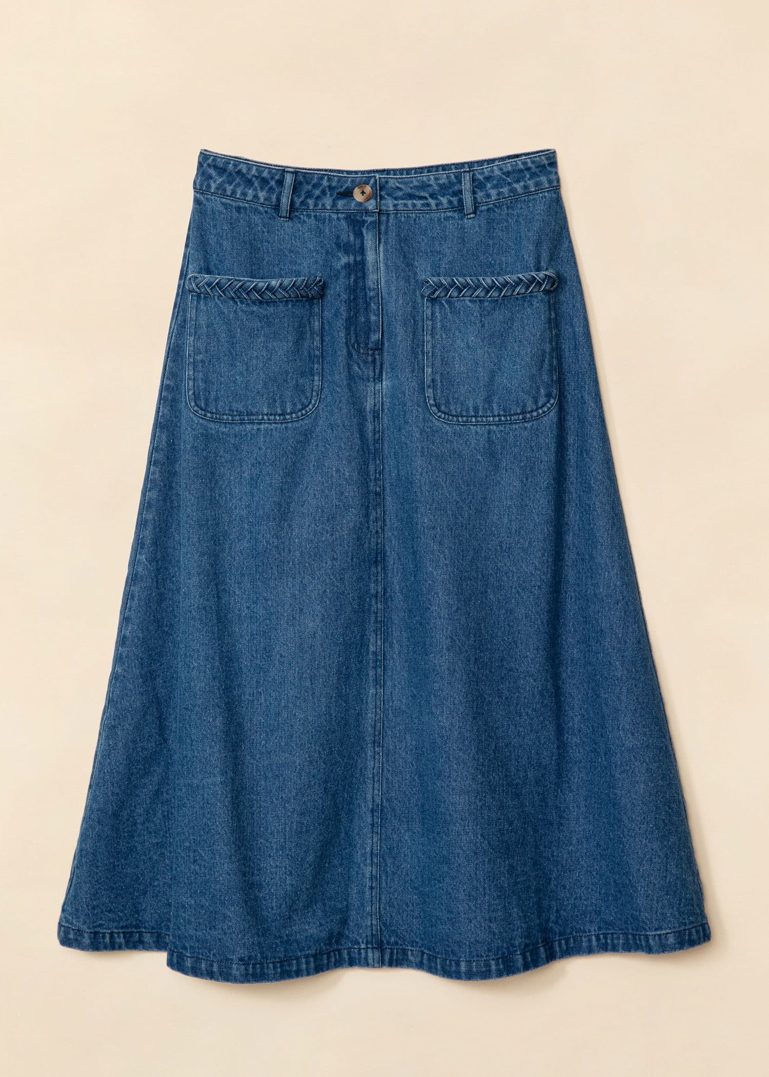 BRAID Palmikoitu farkkuhame  - Sininen 5 - Indiska