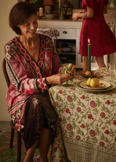 CHRISTY Mönstrad cardigan - Rosa 3 - Indiska