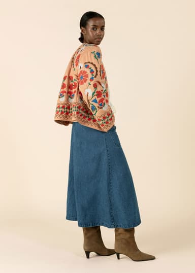 BRAID Palmikoitu farkkuhame  - Sininen 3 - Indiska