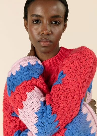 DESIREE Kuvioitu pusero - Sininen 1 - Indiska