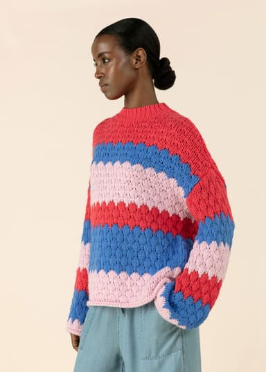 DESIREE Kuvioitu pusero - Sininen 3 - Indiska