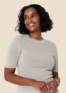 LOU LUREX TOP - Silver
