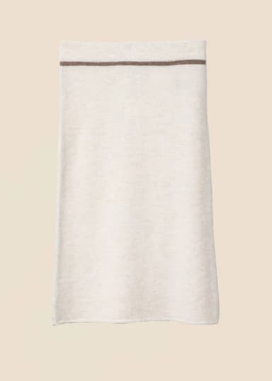 OTTILIA Langt strikket skjørt - Hvit 1 - Indiska