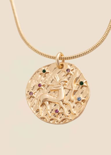 ZODIAC Halsband med stjärntecken - Skytten - Guld 1 - Indiska