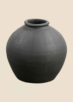 Terracotta vase - Black