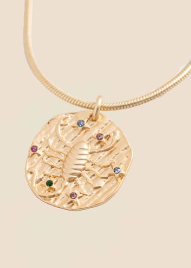 ZODIAC Halsband med stjärntecken - Skorpinionen - Guld 1 - Indiska
