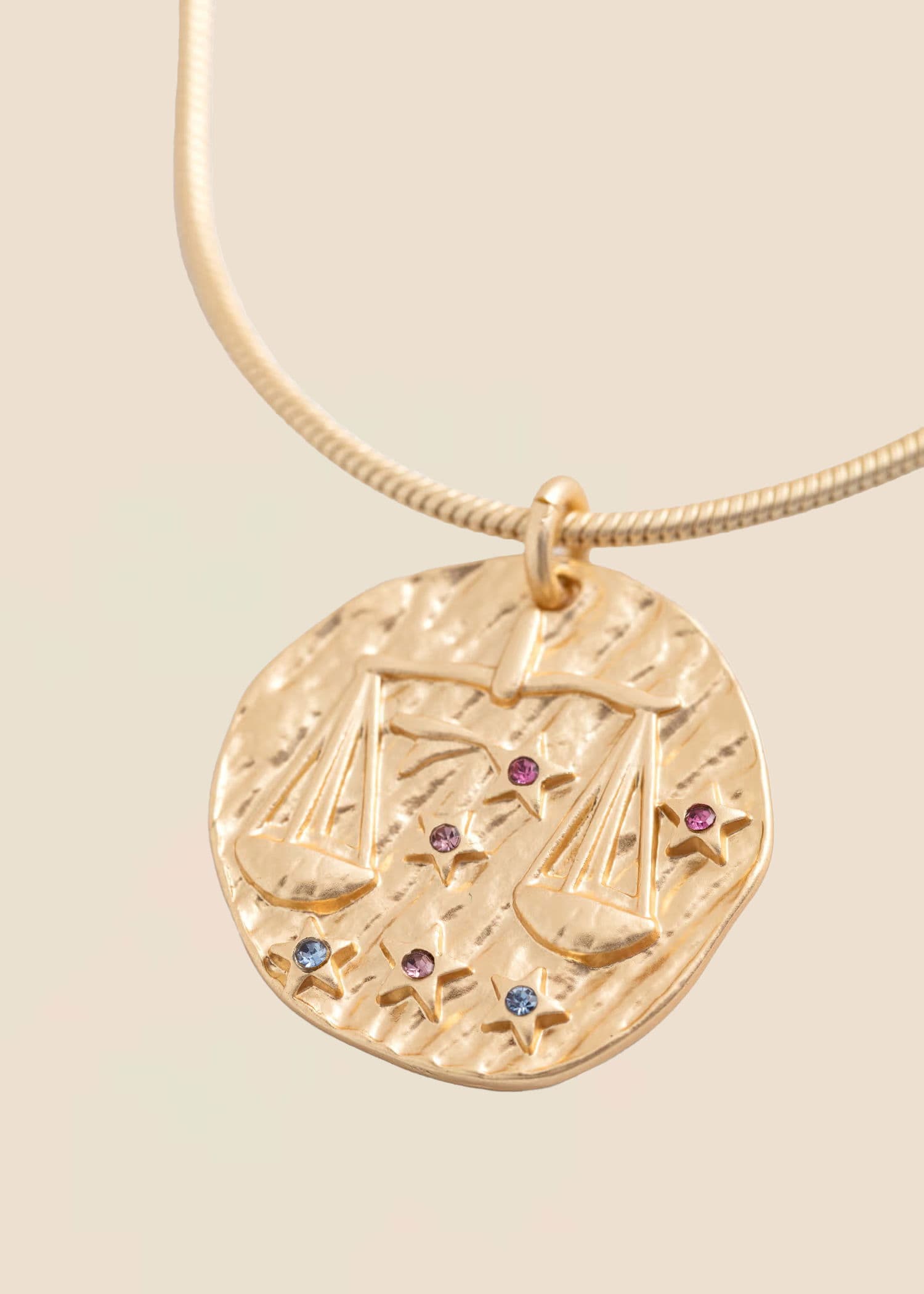 ZODIAC Halsband med stjärntecken - Vågen - Guld 1 - Indiska