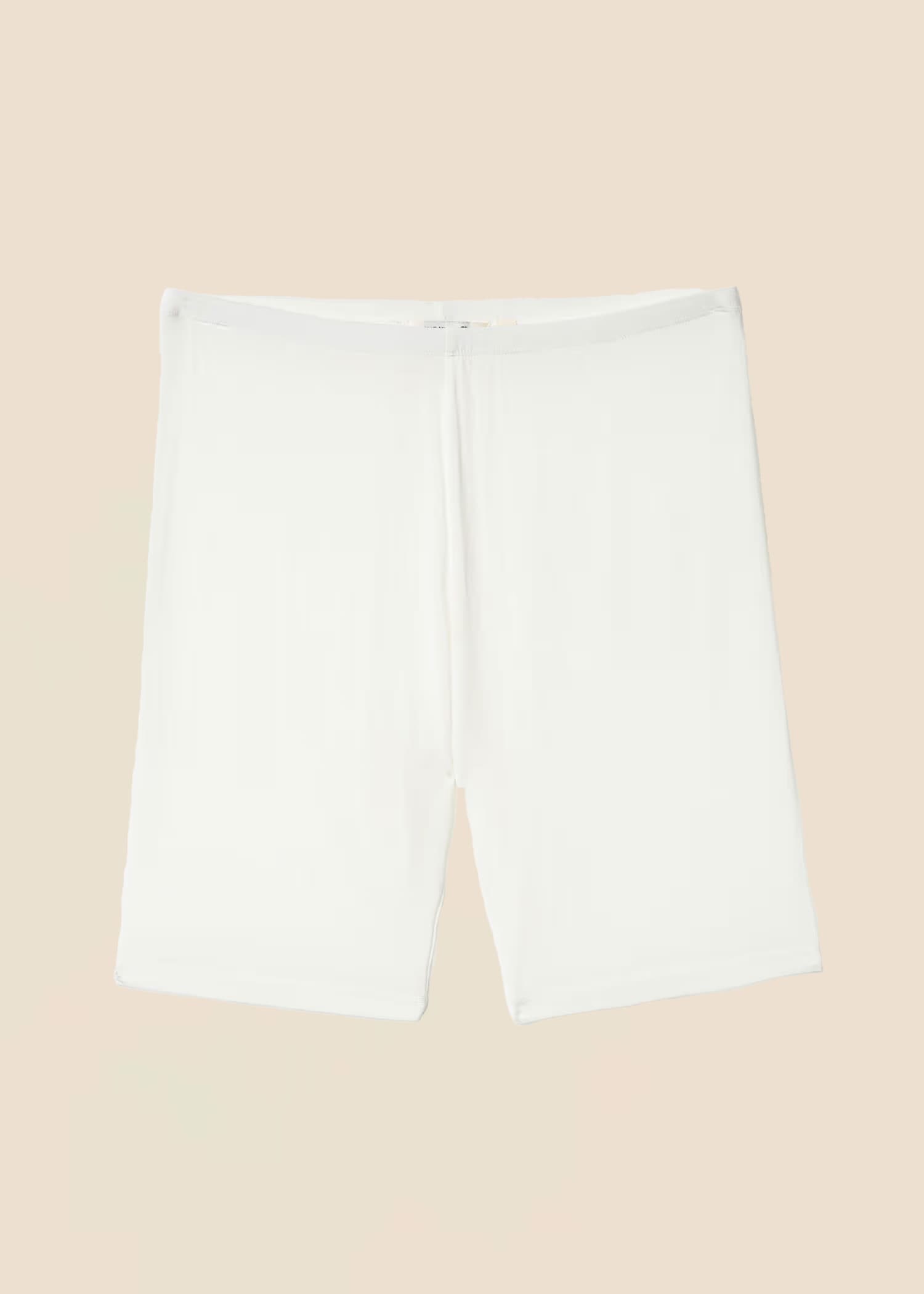 LOVA Ensfargede sykkelbukser - Hvit 1 - Indiska