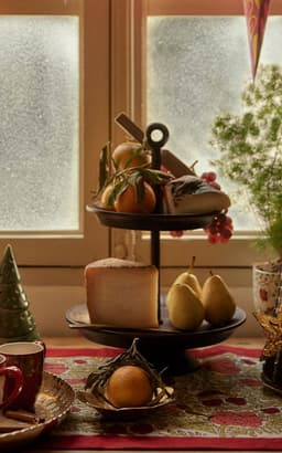 LYRA CAKE STAND - BROWN