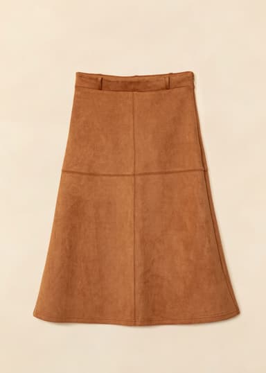 ALINA Kort jerseyskjørt - Brun 5 - Indiska