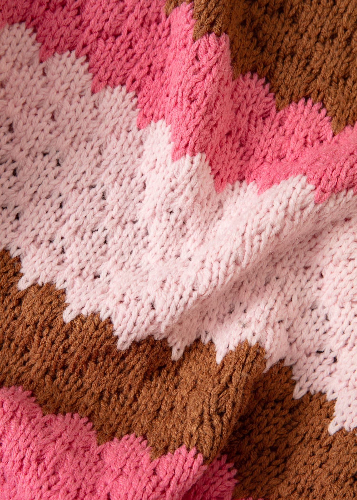 DESIREE Mønstret strikket genser - Rosa 6 - Indiska