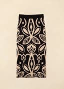 LEONA JACQUARD SKIRT - Black