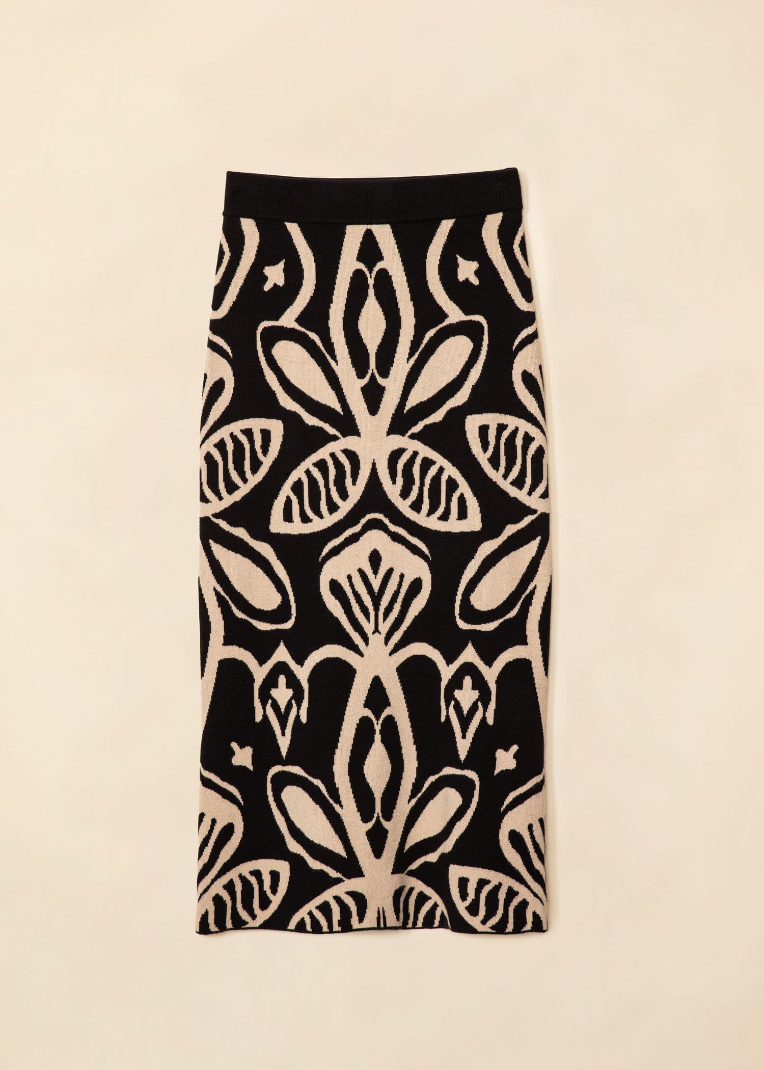 LEONA Jacquard-strikket skjørt - Svart 5 - Indiska