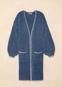 VANESSA STITCH CARDIGAN - BLUE