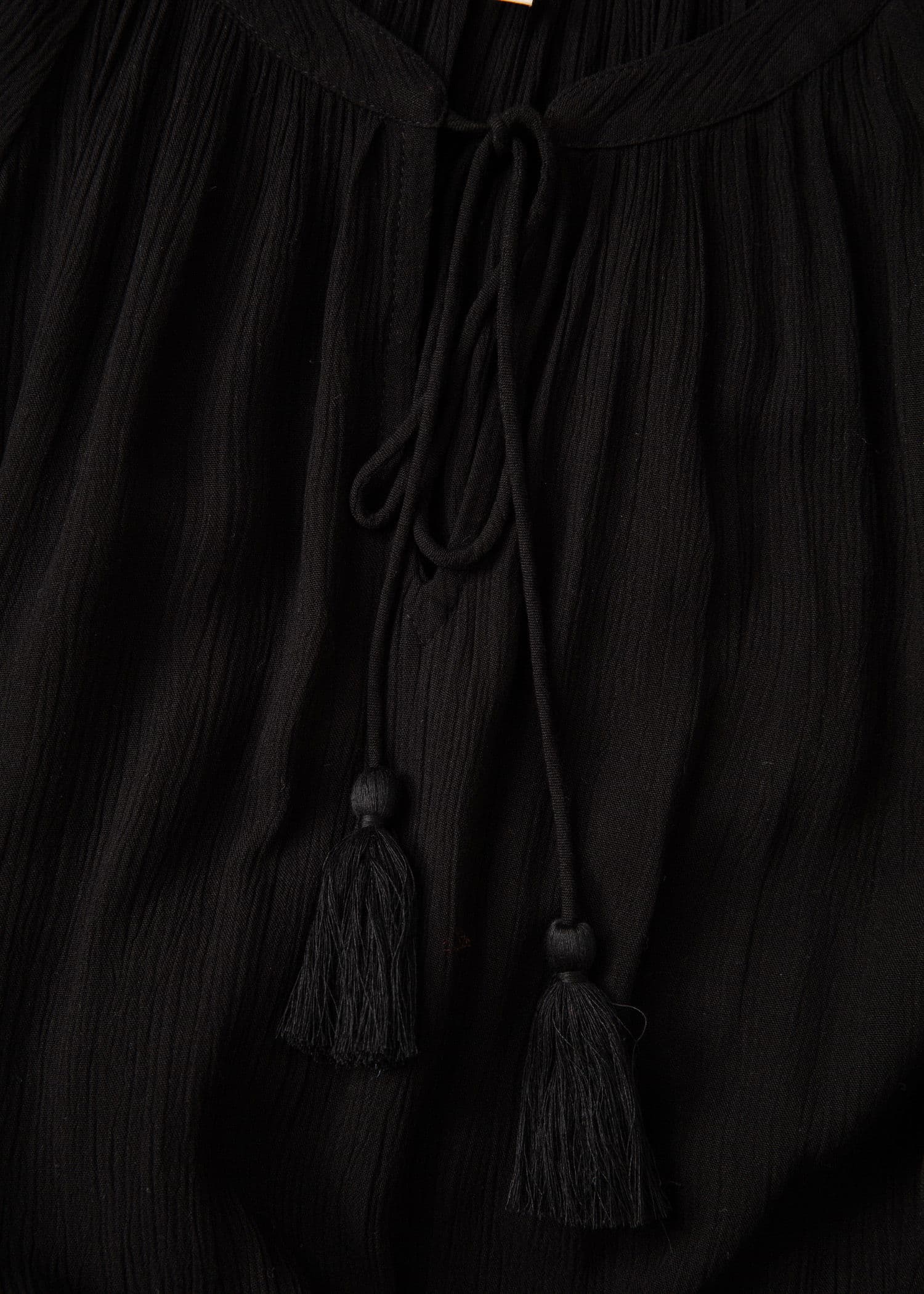 ESRA Creppad lång klänning - Svart 6 - Indiska