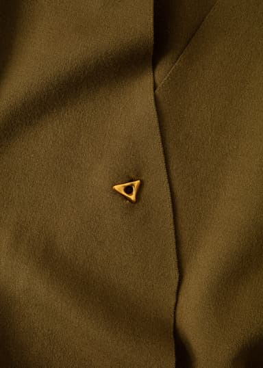 VENDELA Khakifärgad finstickad tröja - Grön 6 - Indiska