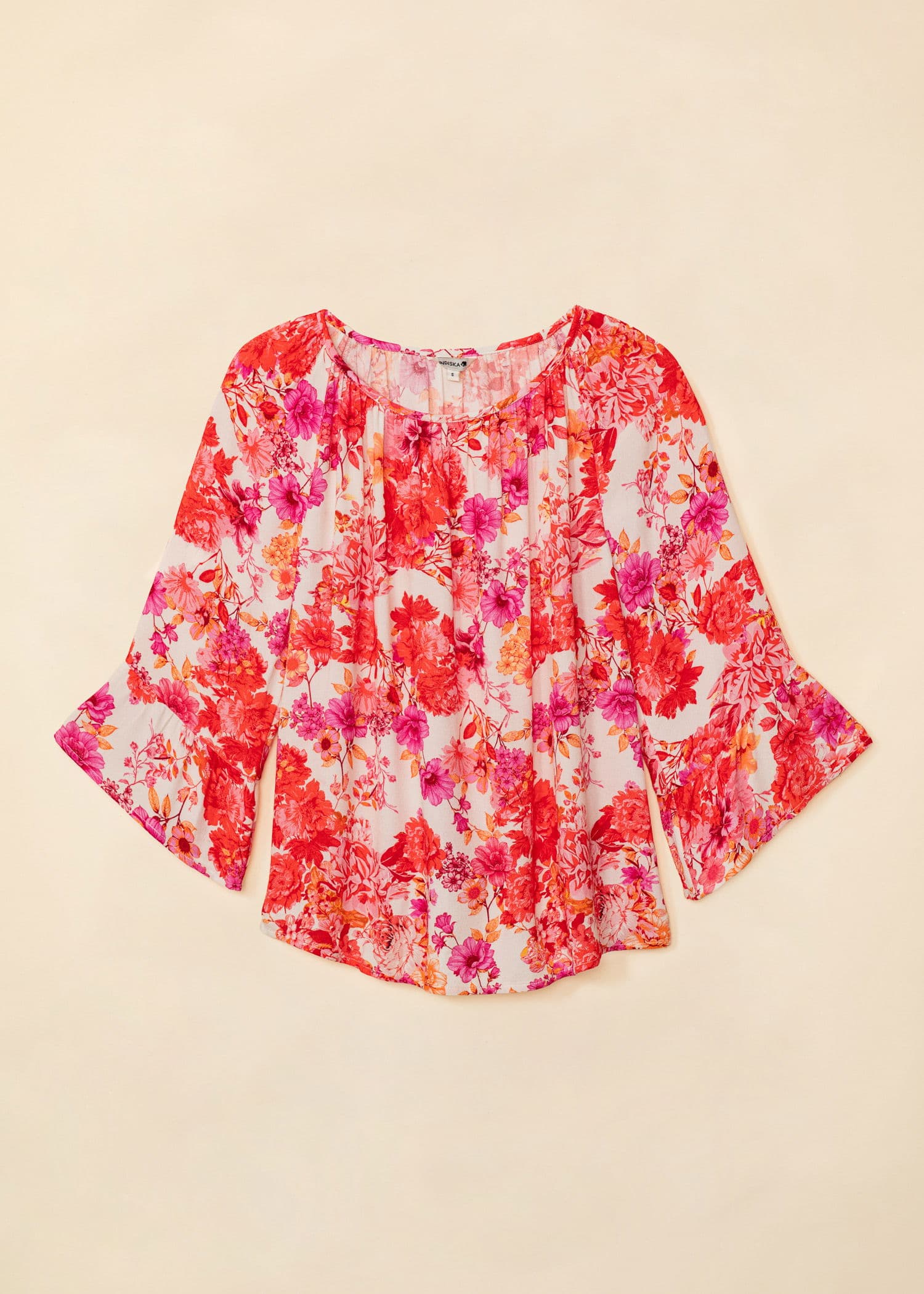 DOLLIE Bluse med 3/4 ermer - Rød 5 - Indiska