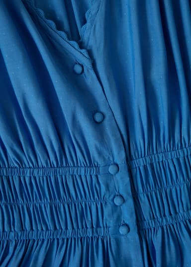 PAM Lång klänning med volang - Blå 6 - Indiska