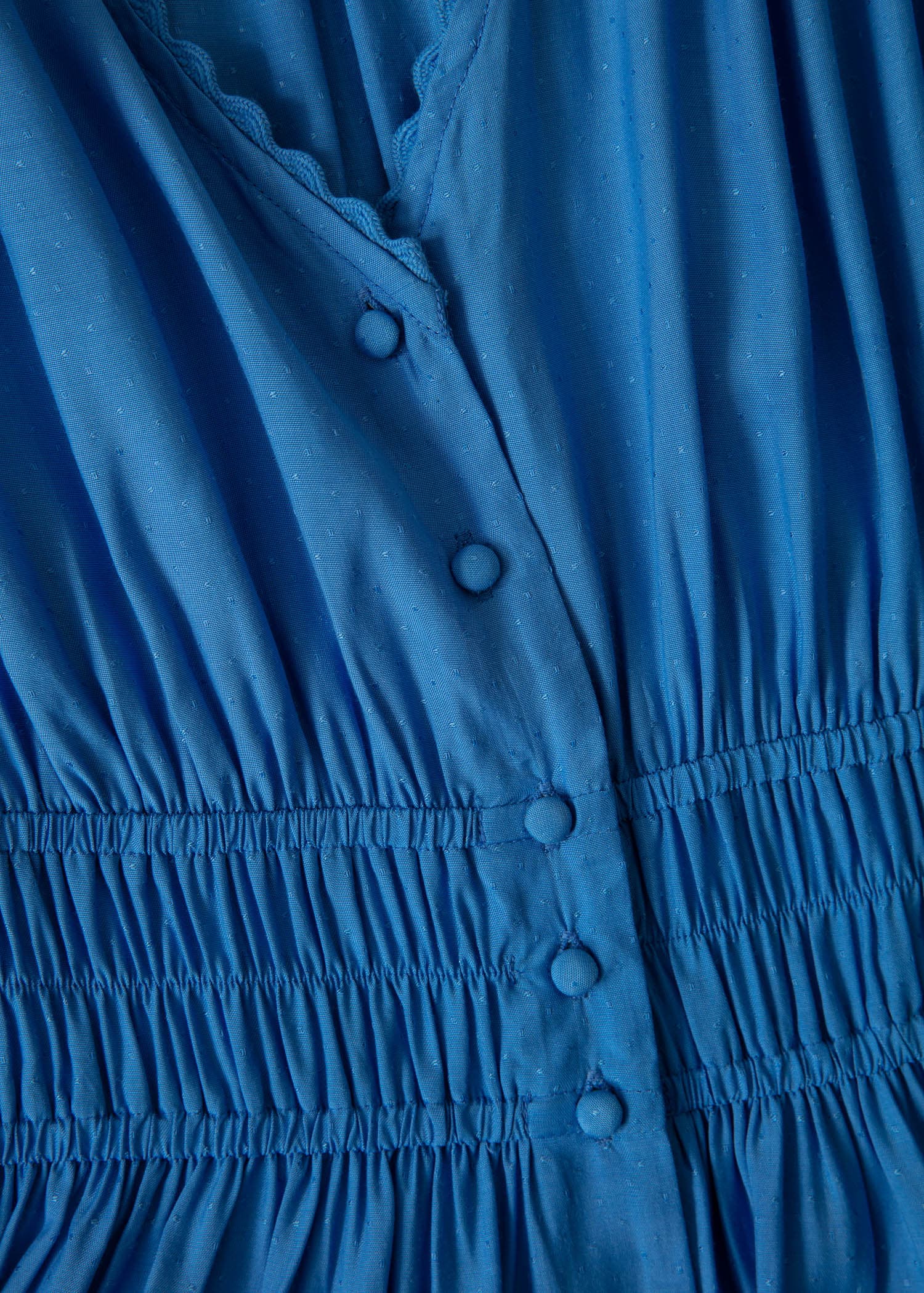 PAM Lång klänning med volang - Blå 6 - Indiska