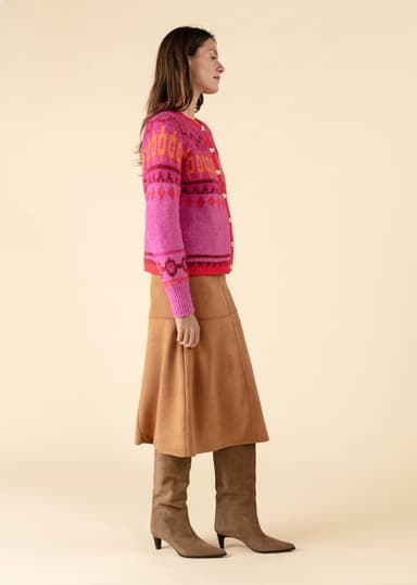 ALINA Kort jerseyskjørt - Brun 2 - Indiska