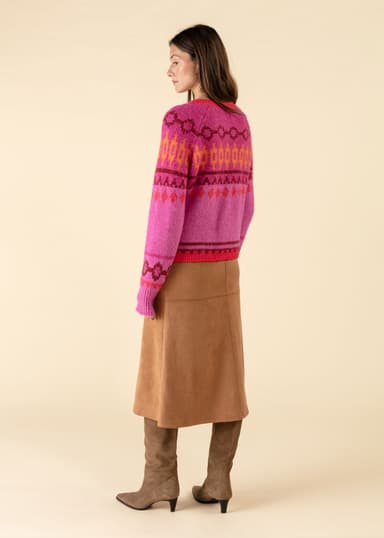 ALINA Kort jerseyskjørt - Brun 4 - Indiska